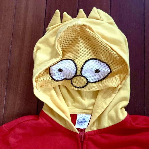 The Simpsons Bart Simpson Boys Full Zip Cosplay Costume Sweatshirt Hoodie M - Picture 6 of 8